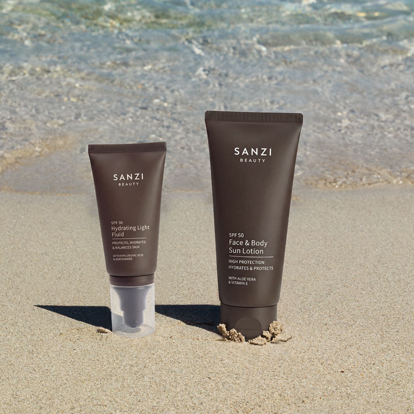 PAKKE: HYDRATING LIGHT FLUID SPF30/50 + FACE & BODY SUN LOTION SPF30/50