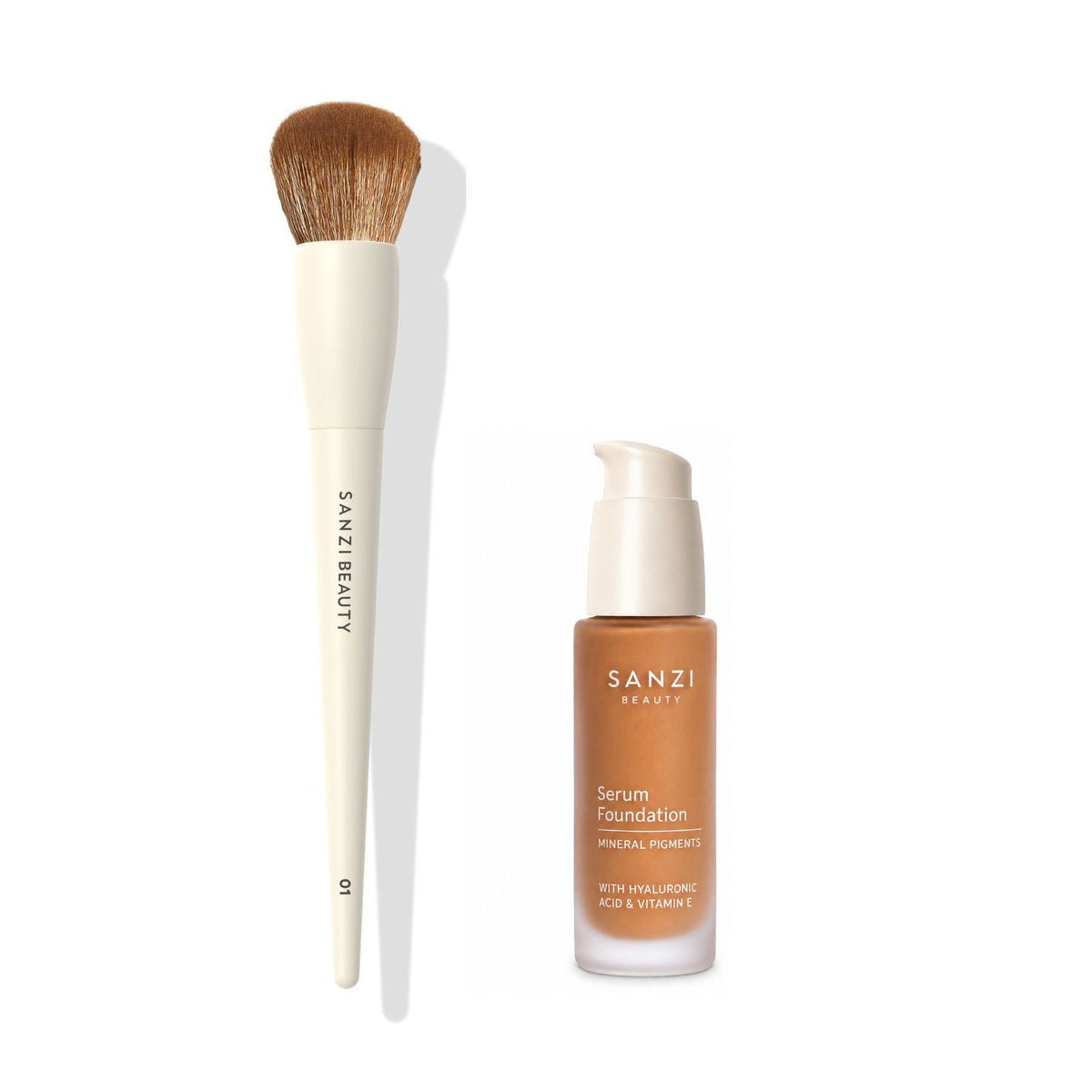 PAKKE: FOUNDATION BRUSH + SERUM FOUNDATION