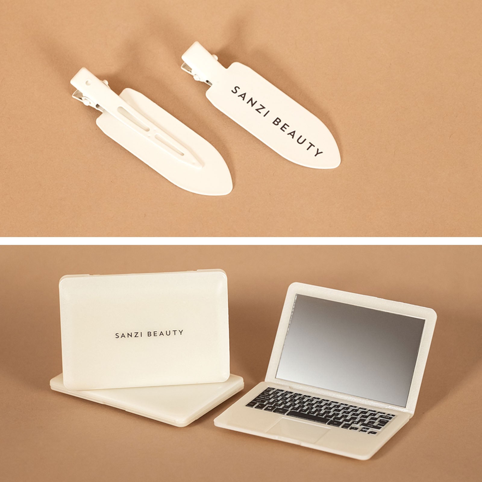 PAKKE: POCKET MIRROR + HAIR CLIPS (2 STK)