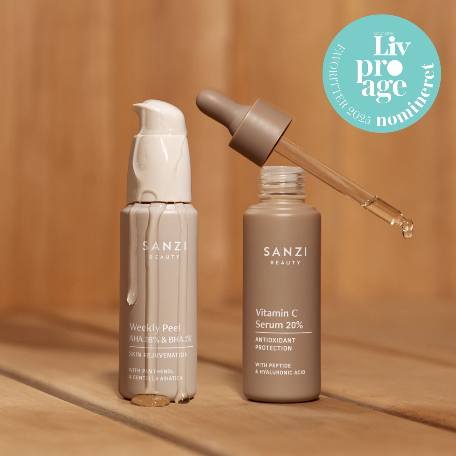 PAKKE: VITAMIN C SERUM 20% + WEEKLY PEEL