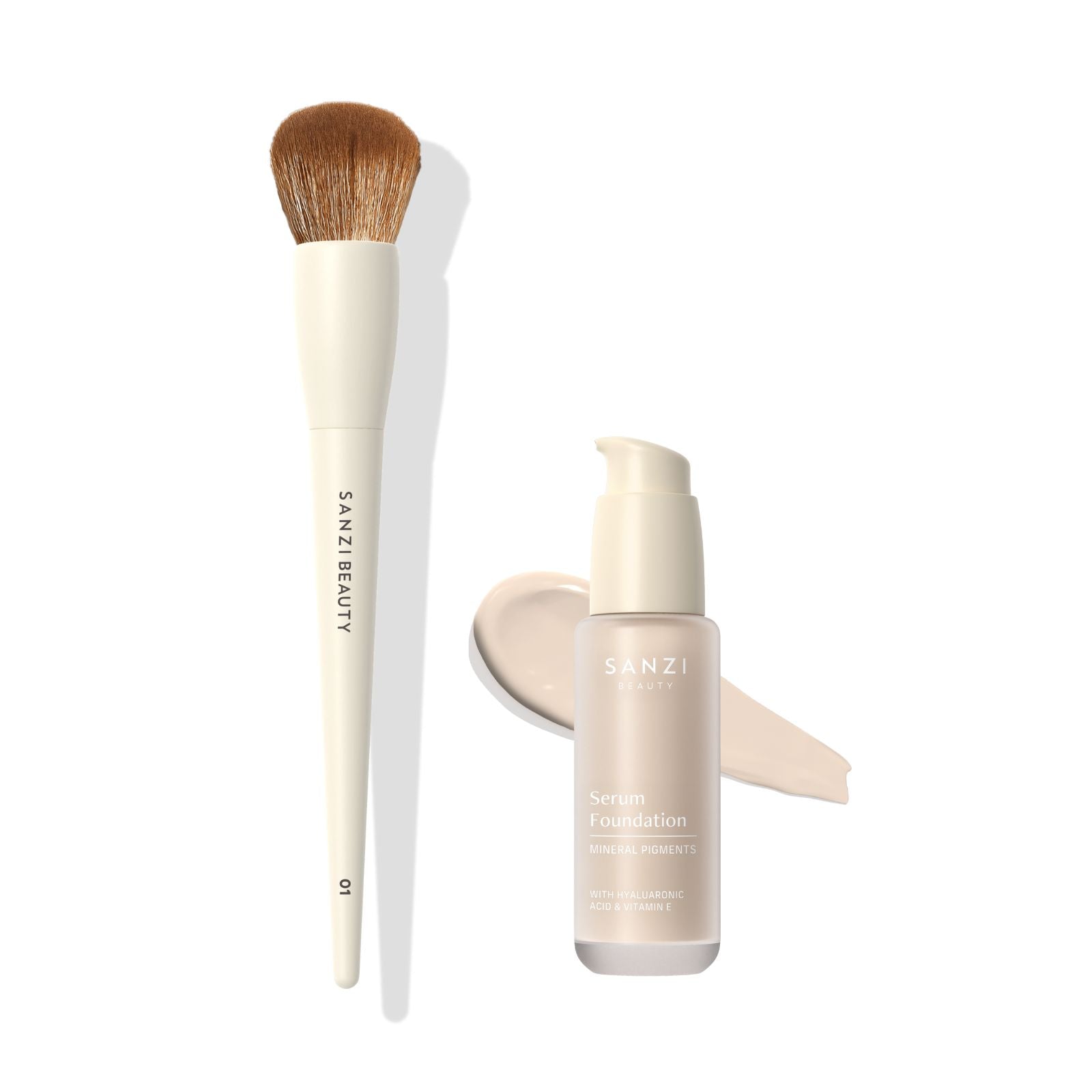 PAKKE: FOUNDATION BRUSH + SERUM FOUNDATION