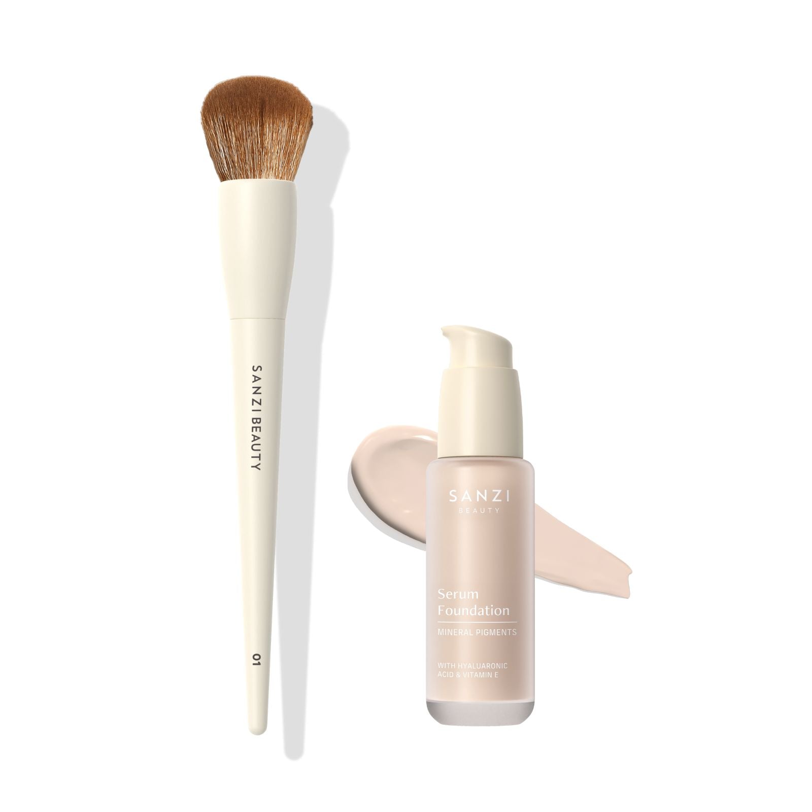 PAKKE: FOUNDATION BRUSH + SERUM FOUNDATION