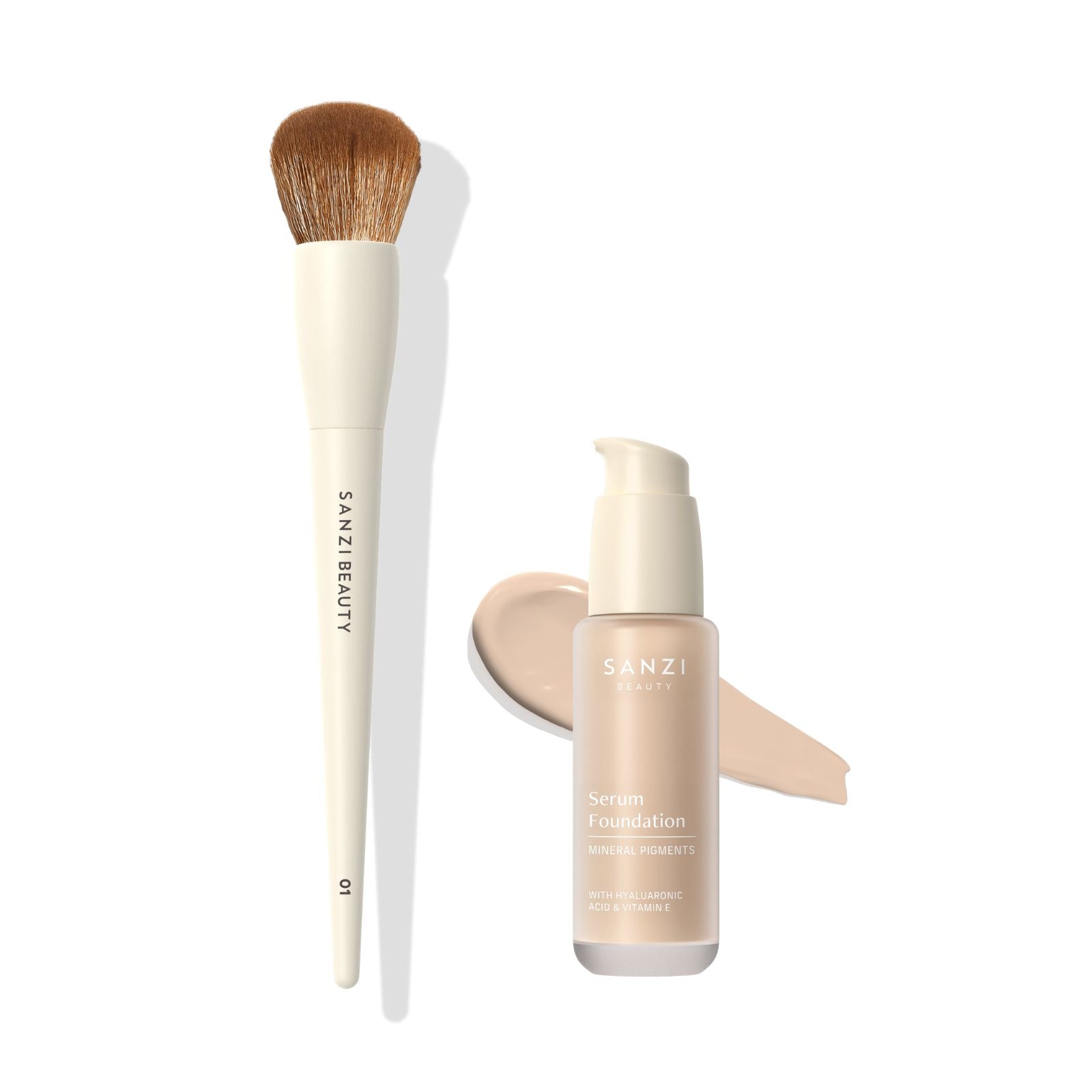 PAKKE: FOUNDATION BRUSH + SERUM FOUNDATION