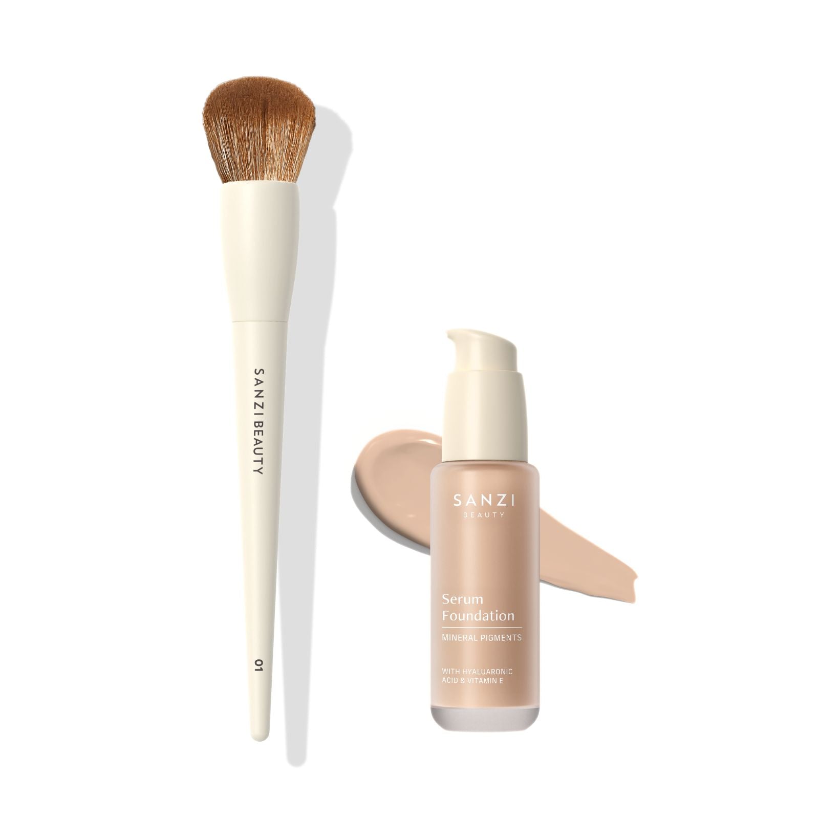 PAKKE: FOUNDATION BRUSH + SERUM FOUNDATION