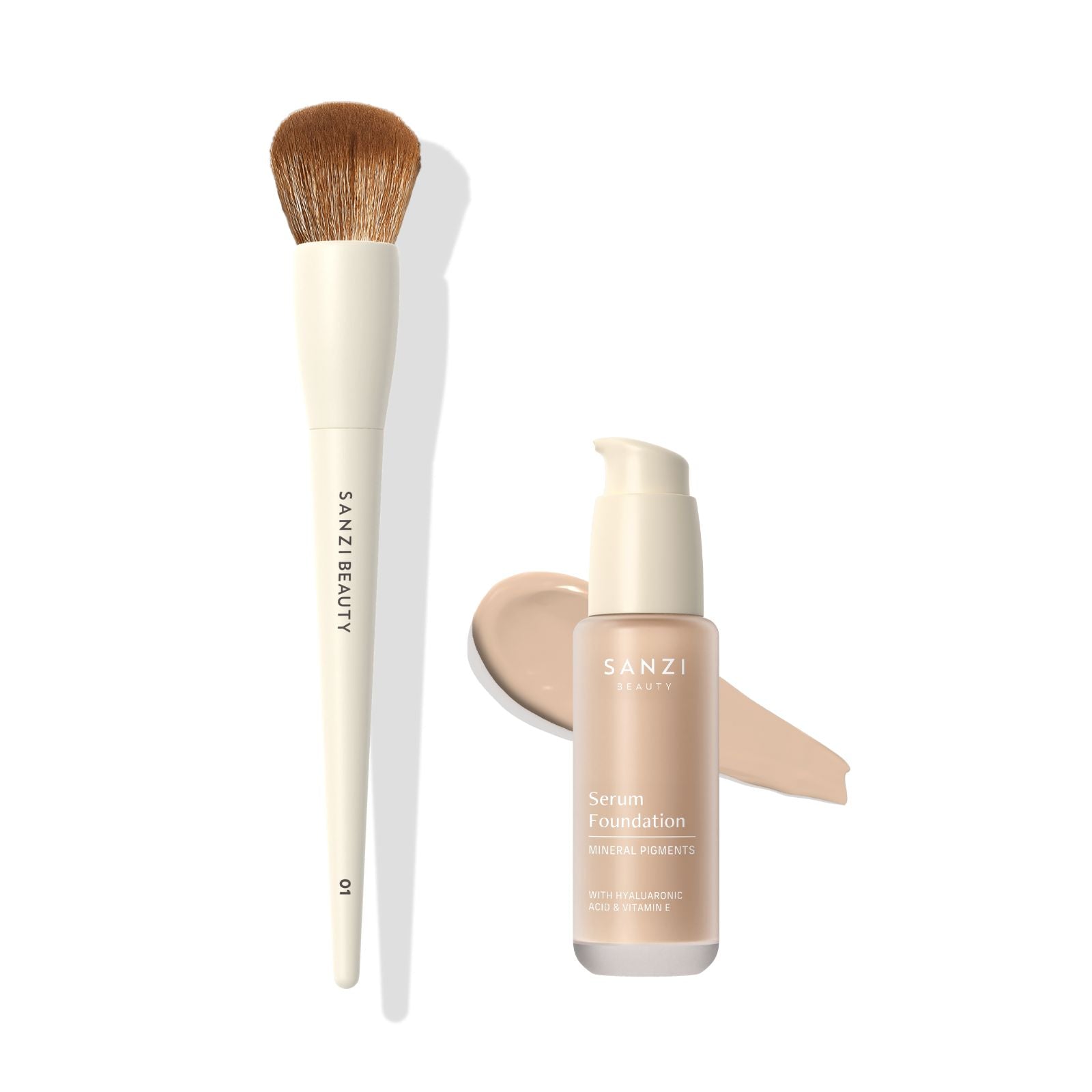 PAKKE: FOUNDATION BRUSH + SERUM FOUNDATION