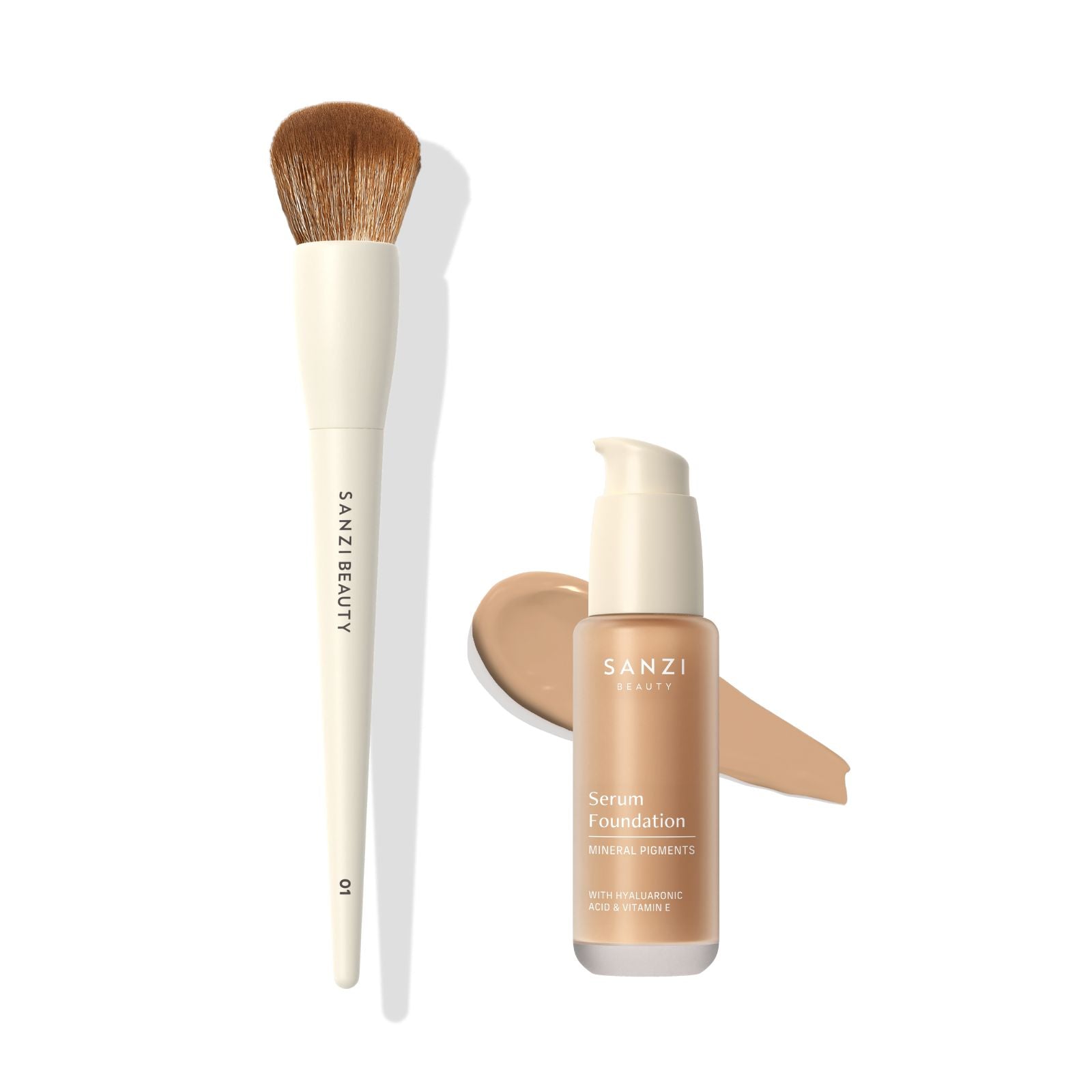 PAKKE: FOUNDATION BRUSH + SERUM FOUNDATION