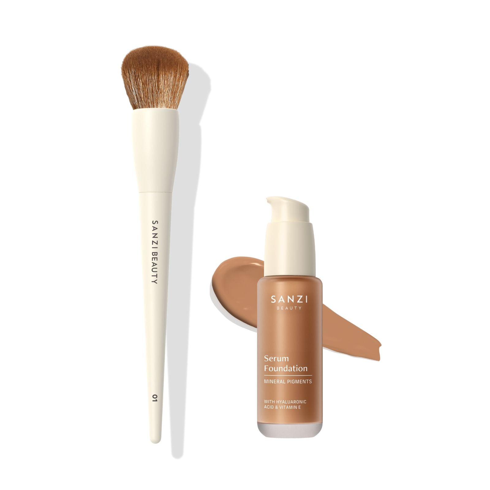 PAKKE: FOUNDATION BRUSH + SERUM FOUNDATION