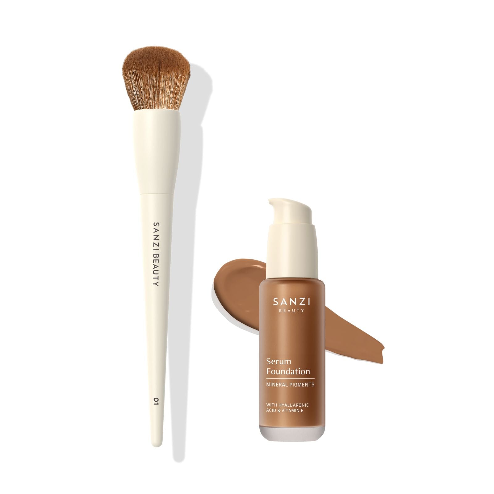 PAKKE: FOUNDATION BRUSH + SERUM FOUNDATION