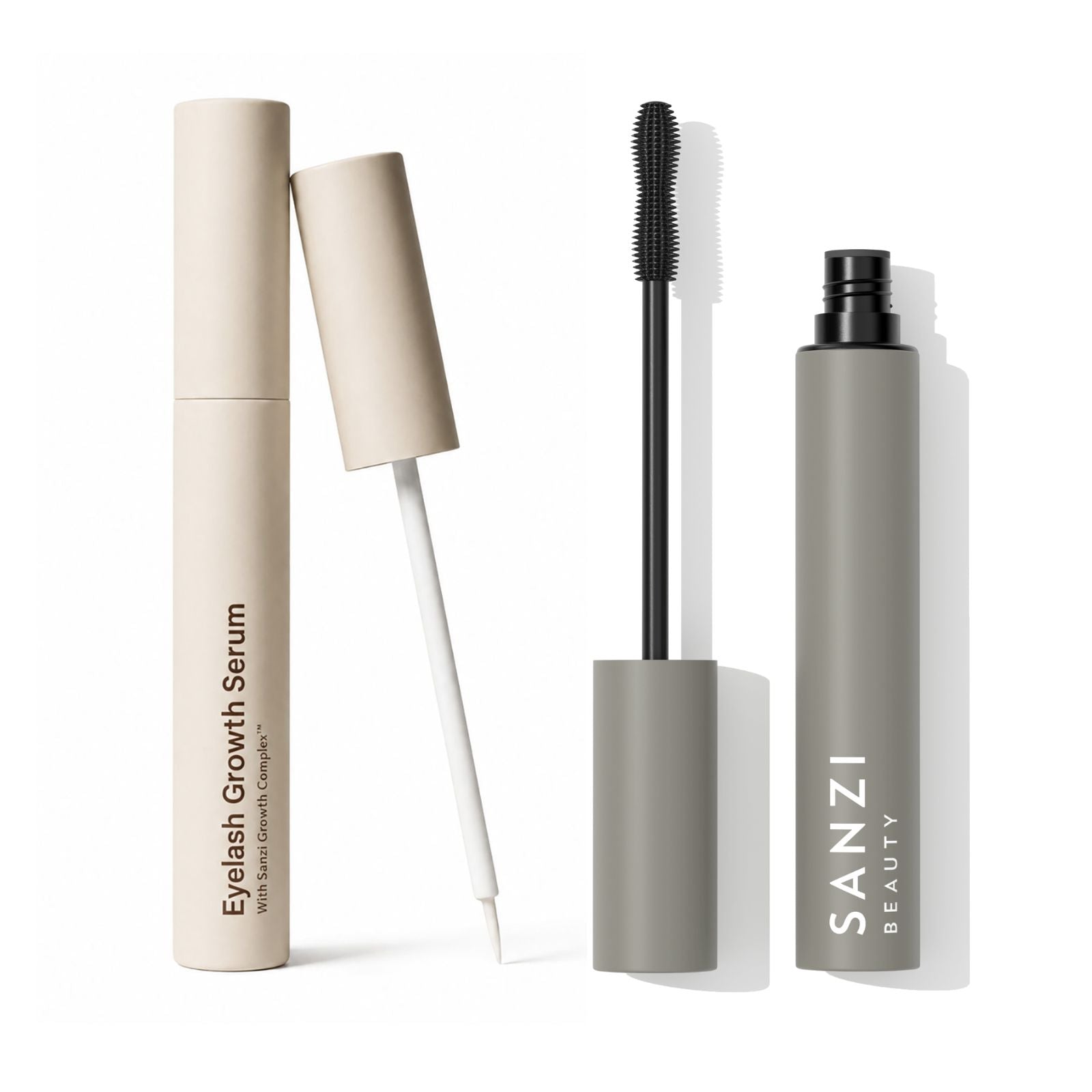 PAKKE: EYELASH GROWTH SERUM WITH SANZI GROWTH COMPLEX™ 5ML + MASCARA VOLUME & CURL WITH EYELASH SERUM (SORT)