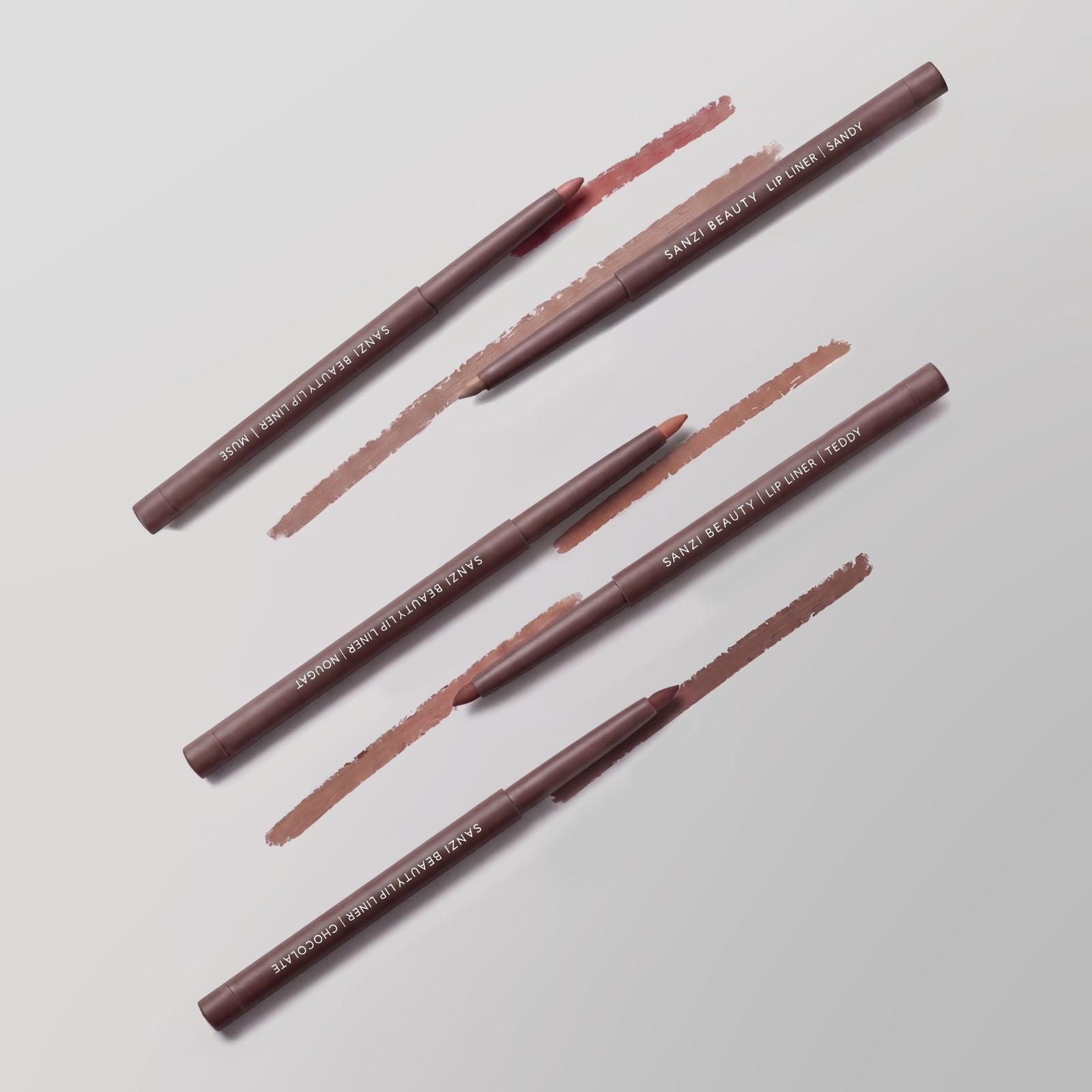 PAKKE: 5 x LIP LINER (MUSE, SANDY, NOUGAT, TEDDY & CHOCOLATE)